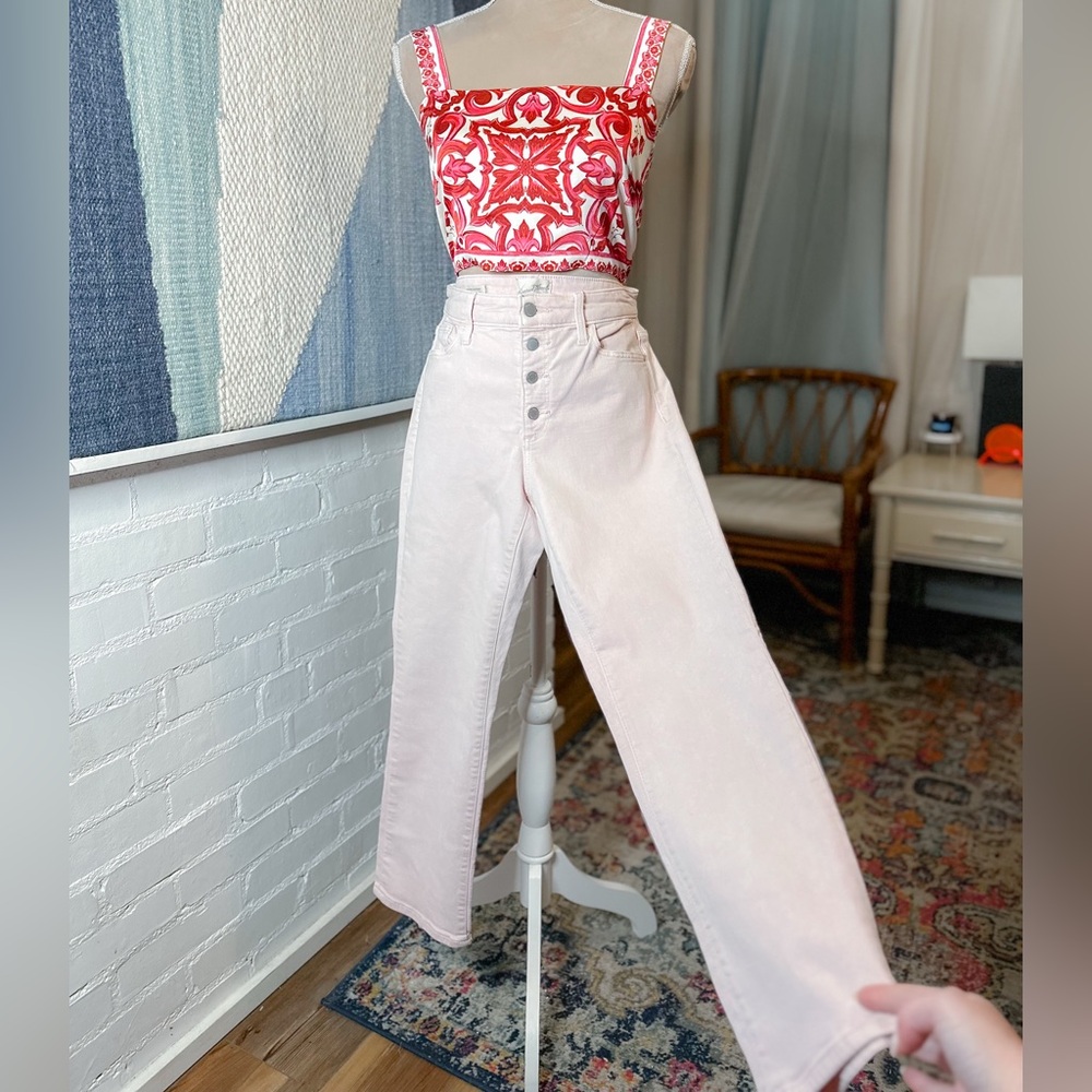 Universal Thread Pink High Rise Slim Straight Jeans